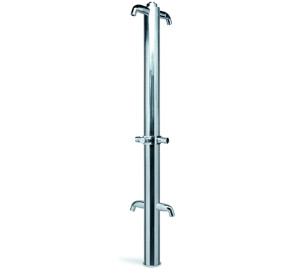 Stainless steel column with 2 outlets and 2 feet washer