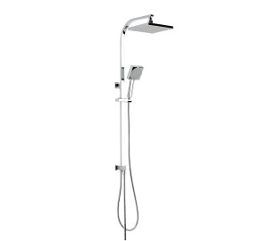 Extensible column set with shower, holder and flexible hose