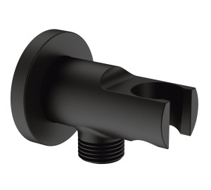 Black Cylindrical shower holder with 1/2