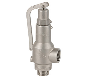 Stainless steel safety valve with threads and lifting lever