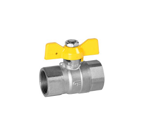 Ball straight valve for gas, F-F