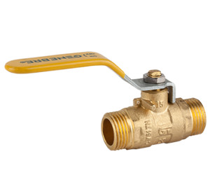 Ball straight valve for gas, M-M