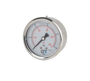 Pressure gauge Ø 63 with glycerine, back connection, BSP thread