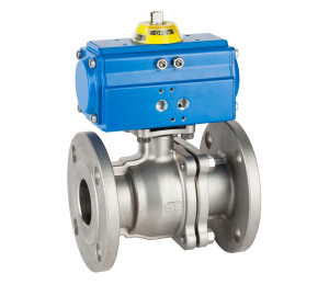 2 pieces ball valve with flanges / GNP Actuator