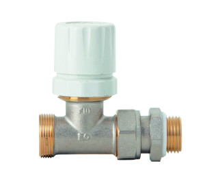 Straight radiator valve with thermostatic option, for cooper, PEX and Multilayer pipe with GE-System