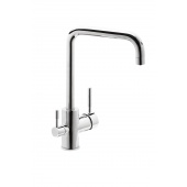 Single-lever 3-way sink mixer