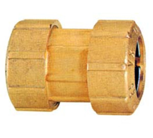 Straight coupling double connector
