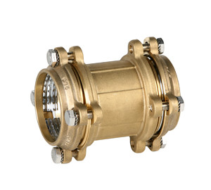Straight double coupling connector