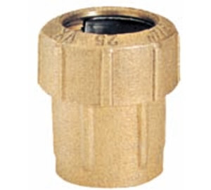Female connector with flanges