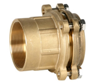 Straight female connector with flanges