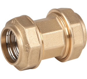 Straight double coupling connector
