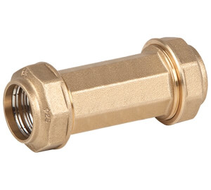 Straight double coupling connector for repair works