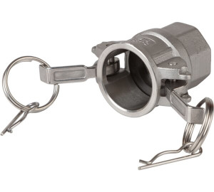 Fitting Type D: Female Camlock -  Female Thread ISO 7-1 (EN 10226-1).