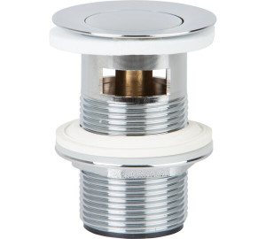 Click pop-up waste for basin and bidet with overflow 1 1/4" Chromed