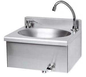 Stainless steel wall munted wash basin 1 1/2"