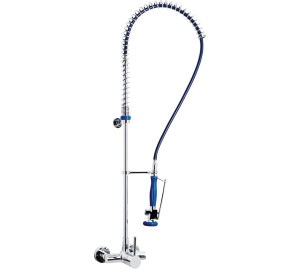 High pre-rinse column with single lever wall sink mixer 1/2" Industrial Kichen