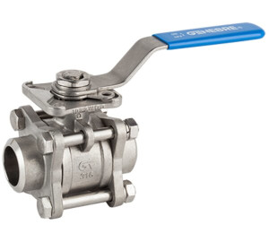 3 pcs full bore ball valve. Butt weld ANSI B 16.25