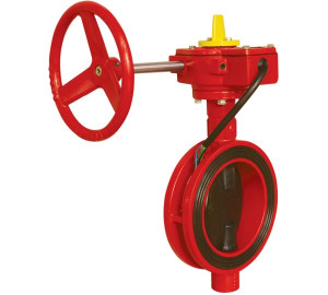 Wafer type butterfly valve with gear-box and limit switch. PN 10/16. ANSI 150 lbs