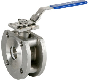 Wafer type. 1 pc full bore ball valve mounting between flanges PN 16