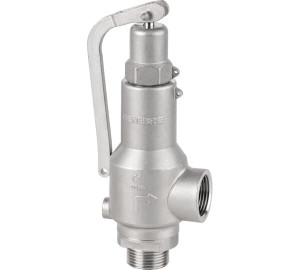 Safety valve with threads and lever