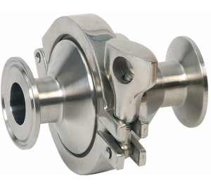 Check valve clamp ends