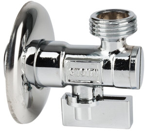 Angle valve with strainer