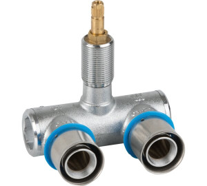 U-shaped valve with Pex and Multilayer pipe with press bushings