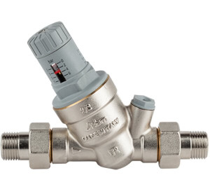 Membrane pressure reducing valve with connectors and filter