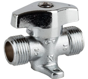 Ball straight valve for gas with autoblock, M-M