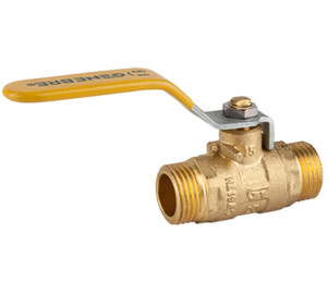 Ball straight valve for gas, M-M