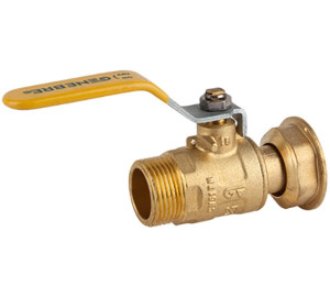 Ball straight valve for gas, M-F sliding nut