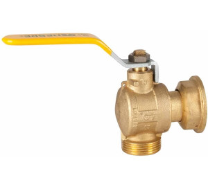 Ball angle valve for gas, M-F sliding nut