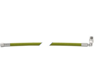 DN 12 stainless steel flexible connection with safety valve for gas appliances