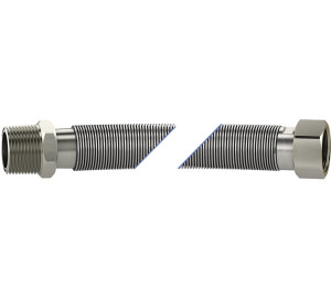 AISI 316L Stainless steel flexible extensible hose 1" x 1"