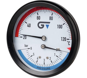 Thermomanometer Ø80, back connection