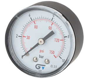 Pressure gauge Ø 53, rear outlet, BSP thread 1/4".