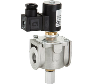 Gas manual reset solenoid valve N.C.
