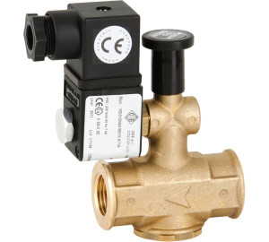 Gas manual reset solenoid valve N.O.