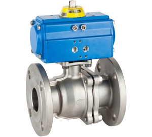 2 pieces ball valve with flanges / GNP Actuator