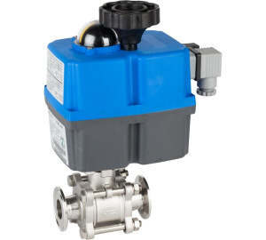 3 pieces Clamp ended ball valve