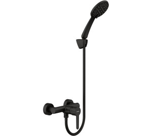 Single lever shower mixer with kit Black Oslo Black