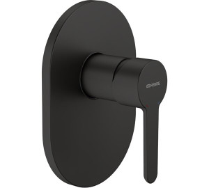 1-way built-in single lever shower mixer Black Oslo Black