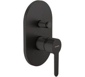 2 way built-in single lever shower mixer Black Oslo Black