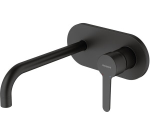 Built-in wash-basin mixer 22 cm spout Black Oslo Black