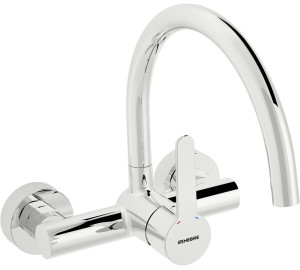 OSLO Wall single lever sink mixer 15 cm Chromed