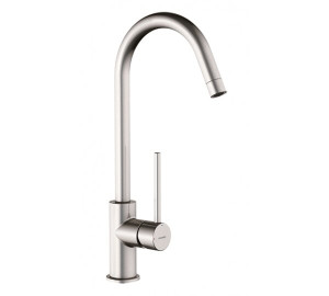 TAU Stainless steel Single lever sink mixer 25 cartridge cold start Stainless  Steel