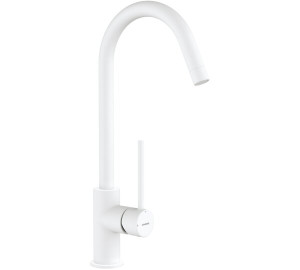 TAU White Single lever sink mixer 25 cartridge cold start