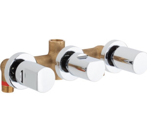 Built-in 8" bath mixer with diverter  Chromed Kalo
