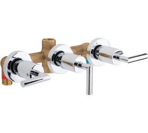 Built-in 8" shower mixer with diverter Chromed Ixo