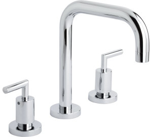 Widespread wash-basin mixer with straight pipe spout Chromed Ixo